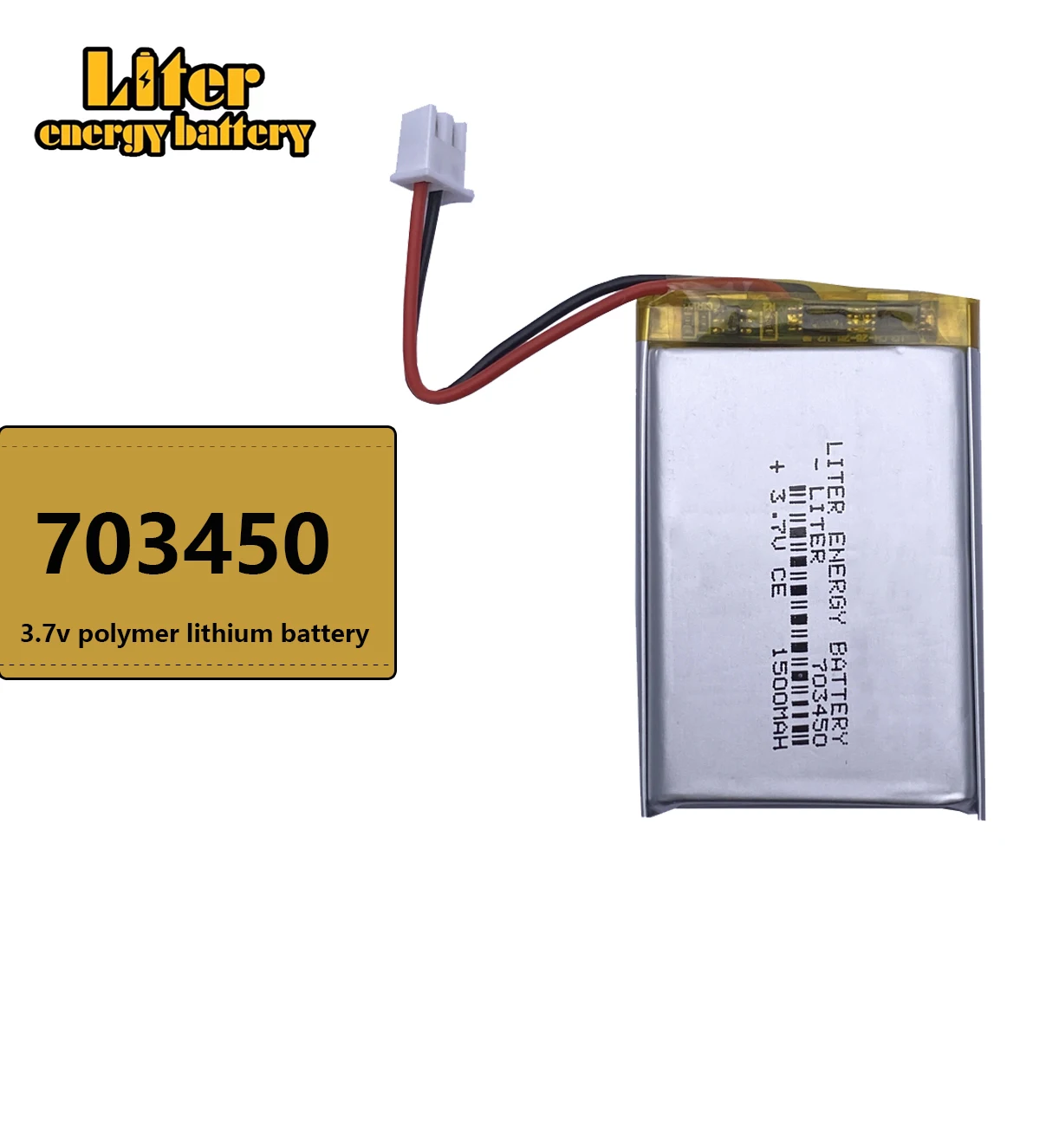 JST XH 2.54mm 703450 3.7V 1500MAH 703448 Lithium Polymer LiPo Rechargeable Battery For Mp3 headphone PAD DVD bluetooth camera
