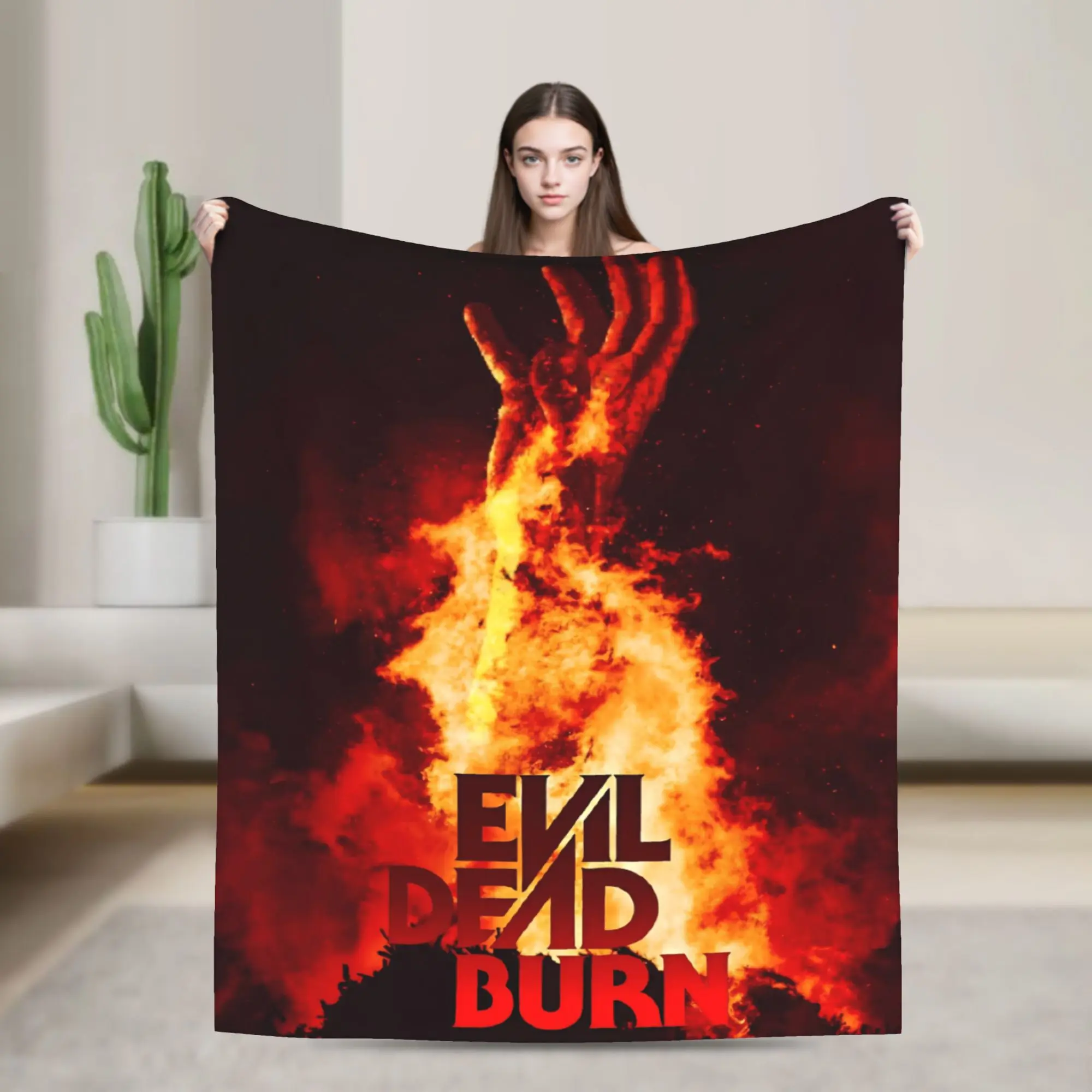 Evil Dead Burn Throw Blanket for Couch  Fuzzy Soft Plush Blanket 50x60 Inches Multi-size Bedspreads for All Seasons