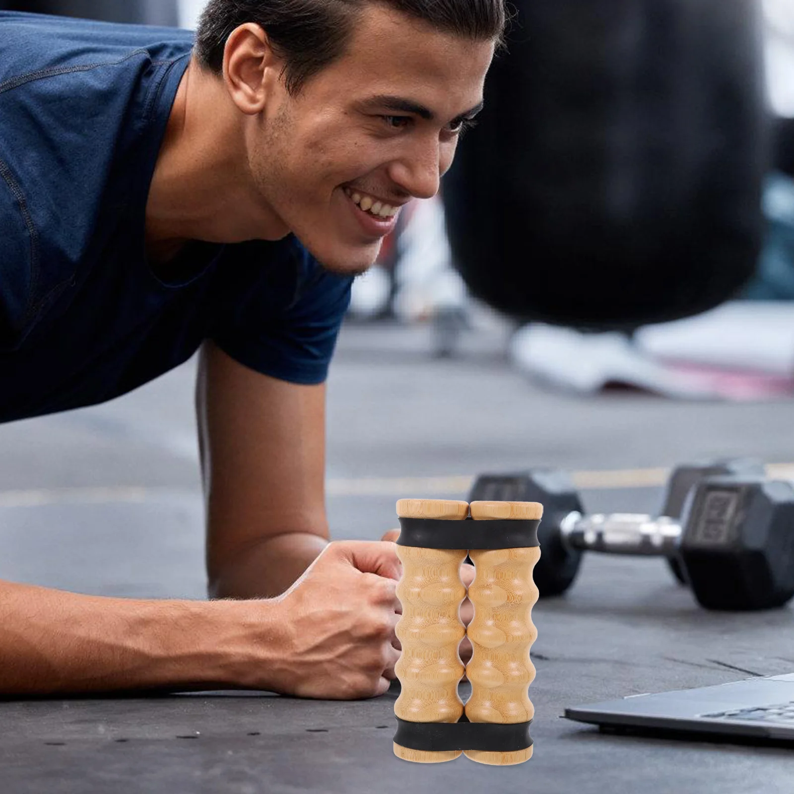 Bandes de Fitness avec manche en bois, 2 pièces, résistance réglable, équipement d'entraînement de poitrine, ceinture de Yoga Portable, extracteur de bras