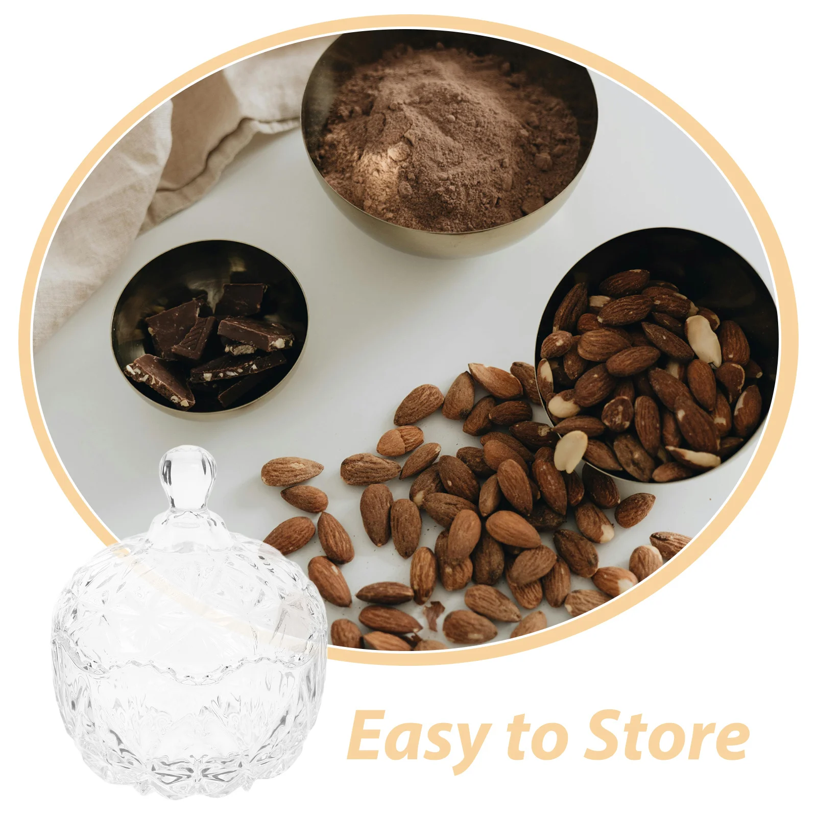 

Glass Jewelry Container Elegant Candy Jar Desktop Glass Storage Box Jewelry Organizer Wedding Centerpiece Gift