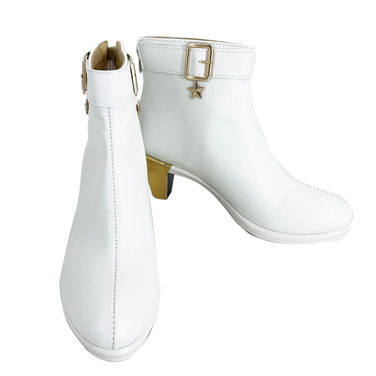 Shirakami Fubuki Cosplay chaussures blanc talons hauts chaussures Vtuber Cosplay accessoires Halloween carnaval bottes chaussures en polyuréthane sur mesure