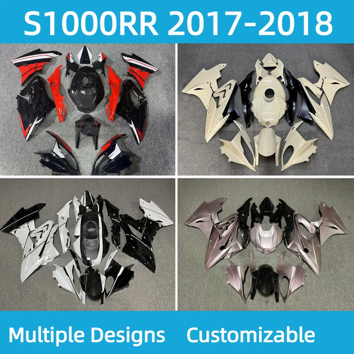 

Комплект обтекателей S 1000RR 2017 2018, комплект кузовных работ, аксессуары для мотоциклов из АБС-пластика, обтекатели для BMW S1000RR 17 18