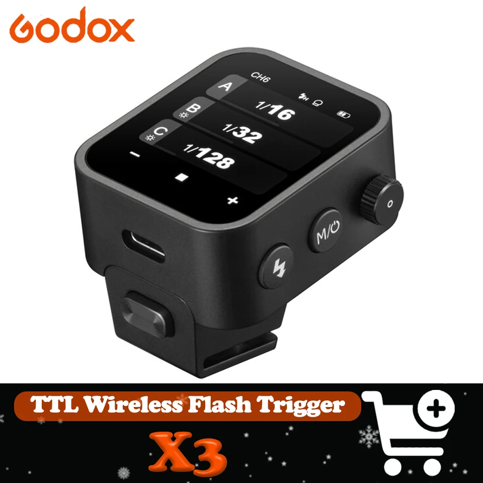 Godox X3 TTL Wireless Flash Trigger with High-definituion OLED Touch Screen Control at Your Fingertips