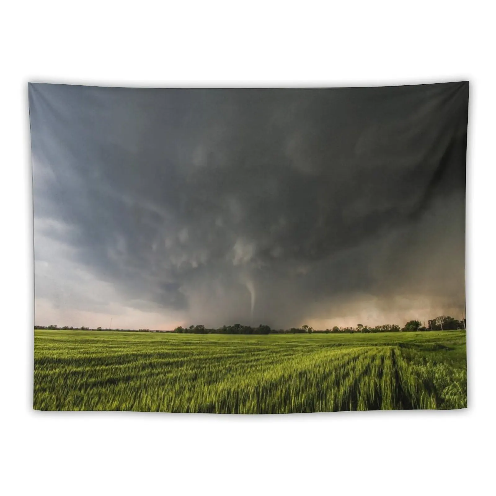 Beautiful Storm - Tornado Touches Down in Kansas Field Tapestry Wall Deco Decor For Room Wall Decoration Tapestry