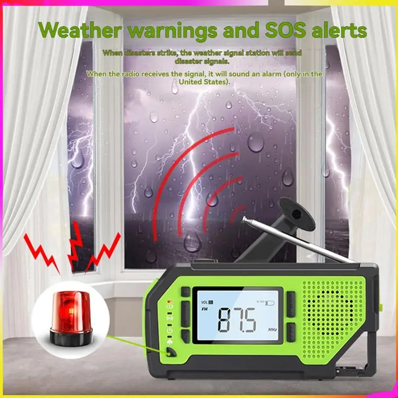 

M04K светодиодный фонарик открывалка для бутылок 2000 мАч солнечная энергия аварийное радио ручная зарядка AM/FM погодное радио портативное