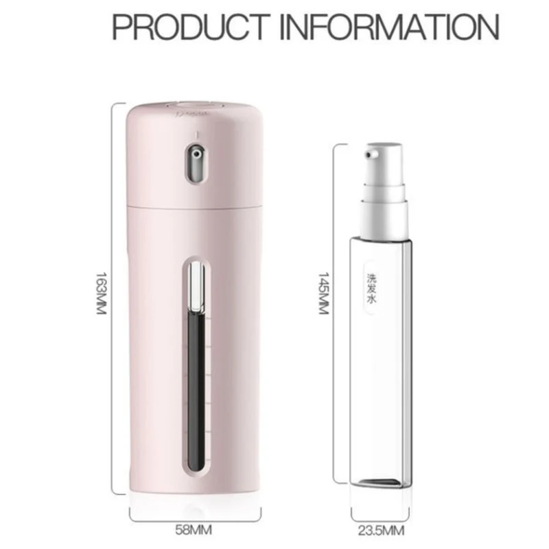 Dispensador de líquido de viagem 4 em 1, garrafa dividida, shampoo, loção, gel de banho, sabonete, sub-garrafa vazia, recipiente de imprensa