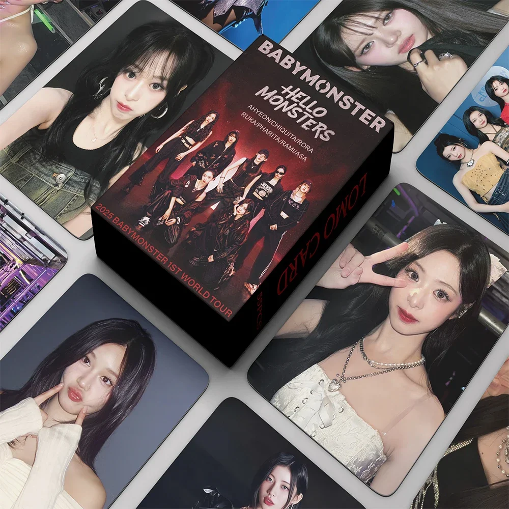 55Pcs/Set BABY MONSTER New Album HELLO MONSTERS Lomo Cards HARAM HD Photocards Girls Photo Card For Collection Fans Gift