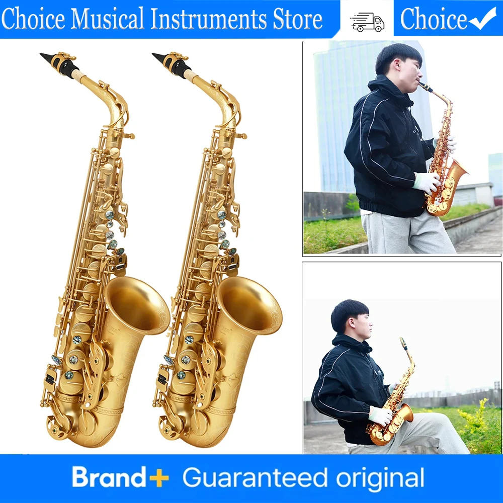 

SLADE Eb E Flat Alto Saxophone Brass Sax Saxofone Pro Woodwind Instrument With Case Reeds Mouthpiece Gloves Accessories