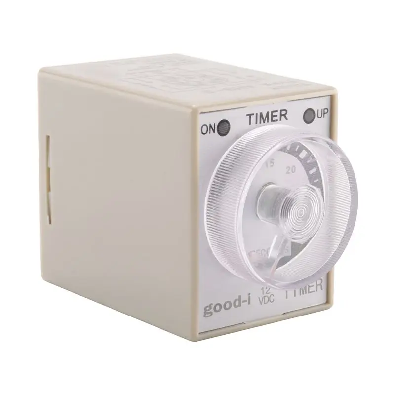 2X DC 12V 0-30 Seconds 30S Electric Delay Timer Timing Relay DPDT 8P W Base-AT64