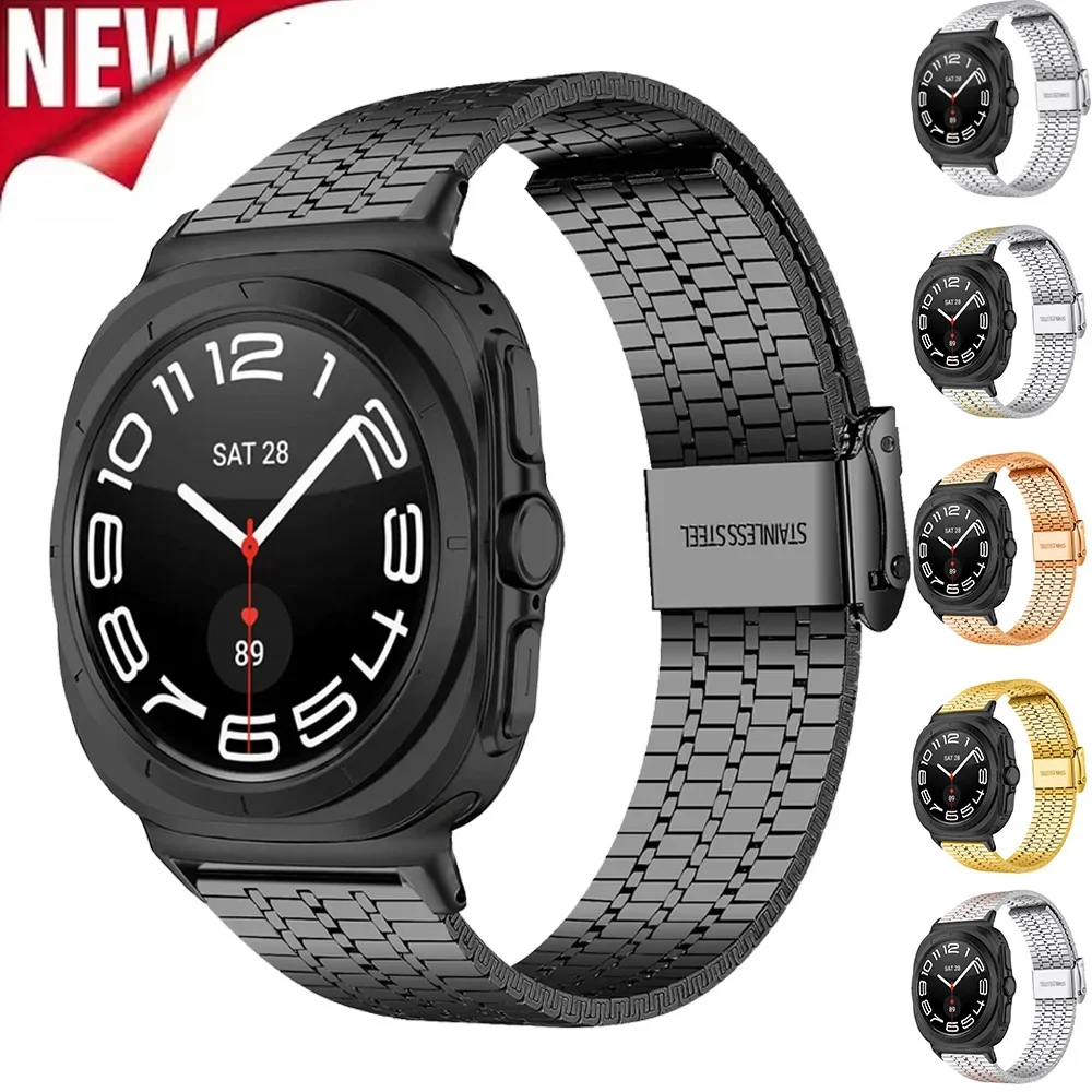 

Металлический ремешок из нержавеющей стали для Samsung Galaxy Watch 7 Ultra 47 мм, сменный ремешок для часов Correa для Galaxy Watch Ultra Band