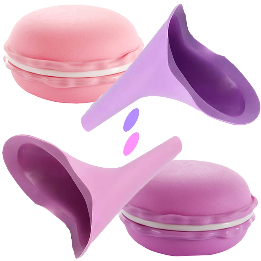 Silicone Urinal with Storage Box Portable Easy to Clean Foldable Reusable Women Pee Funnel Outdoor Travel Emergency Urinal Tools