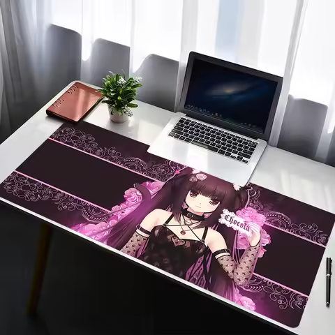 Mouse Pad PC Non Slip Rubber Cartoon Mousepad Laptop Gamer Cabinet N-nekopara Keyboard Pad Office Computer Gaming Desk Mouse Mat