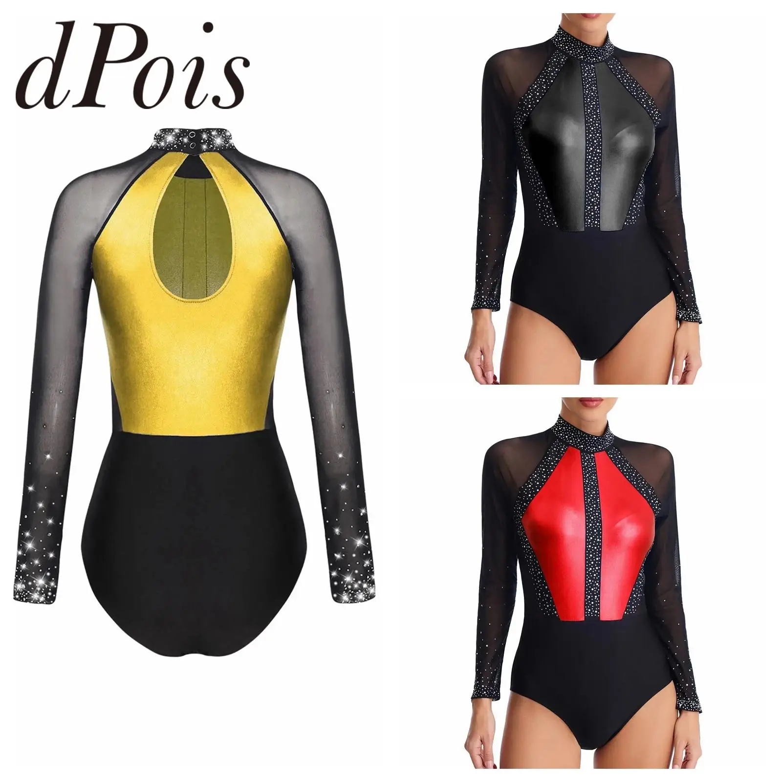mulheres-pura-malha-patinacao-yoga-macacao-strass-ginastica-collant-manga-longa-ballet-danca-acrobacias-bodysuit