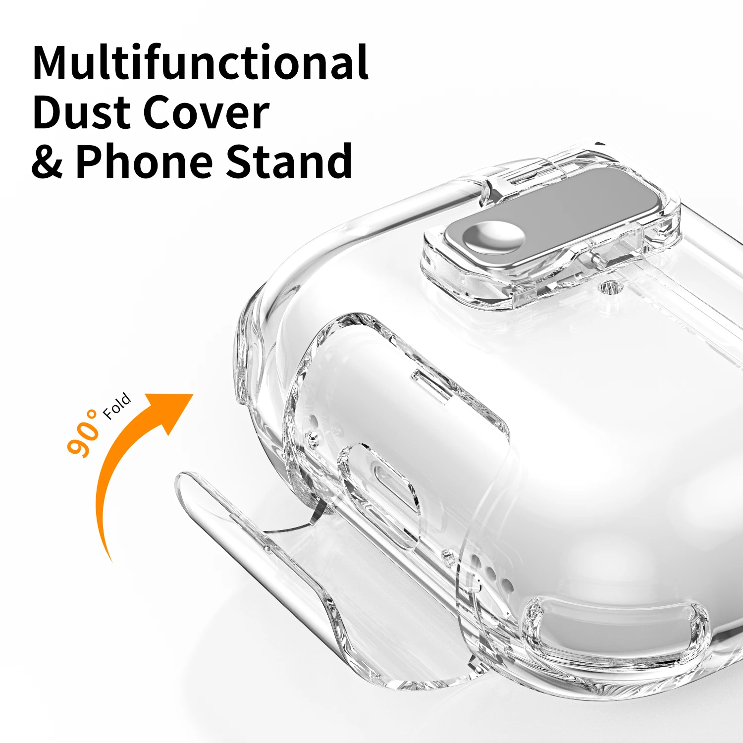 Hülle für 2026 AirPods 5/4, transparent mit Schlüsselanhänger, Telefonständer, weiche TPU-Skins, niedliche Kopfhörerhülle für AirPods Pro 3/Pro 4 – Detail 3