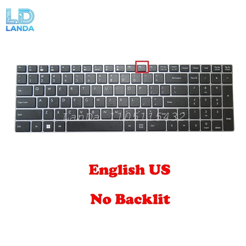 Teclado de ordenador portátil para Bmorn N15TS0 para WINGS Nuvobook V1 ruso RU retroiluminado inglés EE. UU. sin teclado retroiluminado nuevo