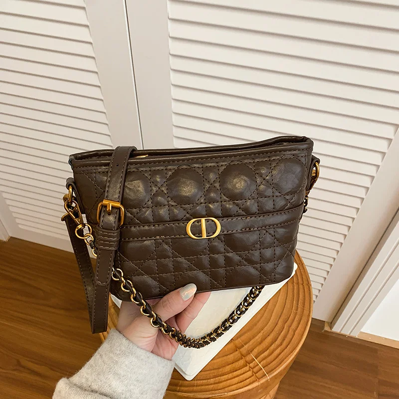 

High-End Leather Messenger Bag for Ladies, Women's Shoulder Bag Crossbody Bag from Luxury Brand Famous Designer