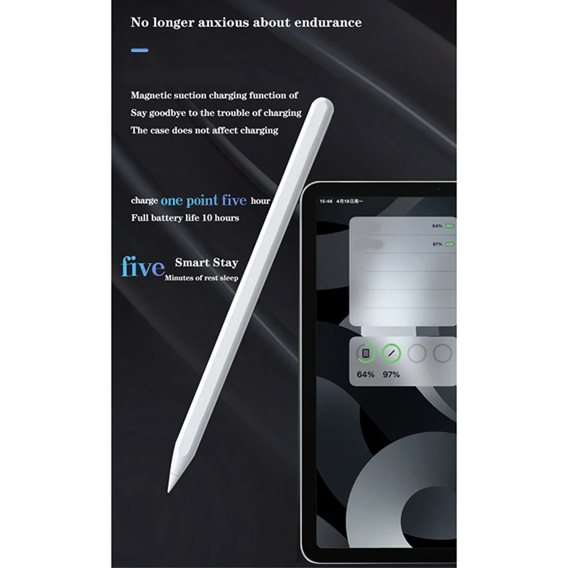 For 8Nd Apple Pencil Capacitor Pen Apple Tablet Touch Pen Ipad Pen Magnetic Absorption Charging Handwriting Pen