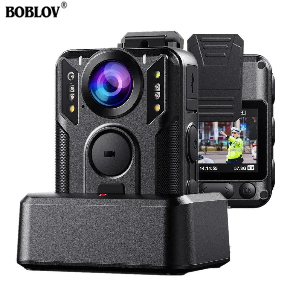 

Boblov M6 2160P GPS 64GB Camera Infrared Night Vision Dash Cam Small Camcorder 7 Hours Recording Bodycam for security