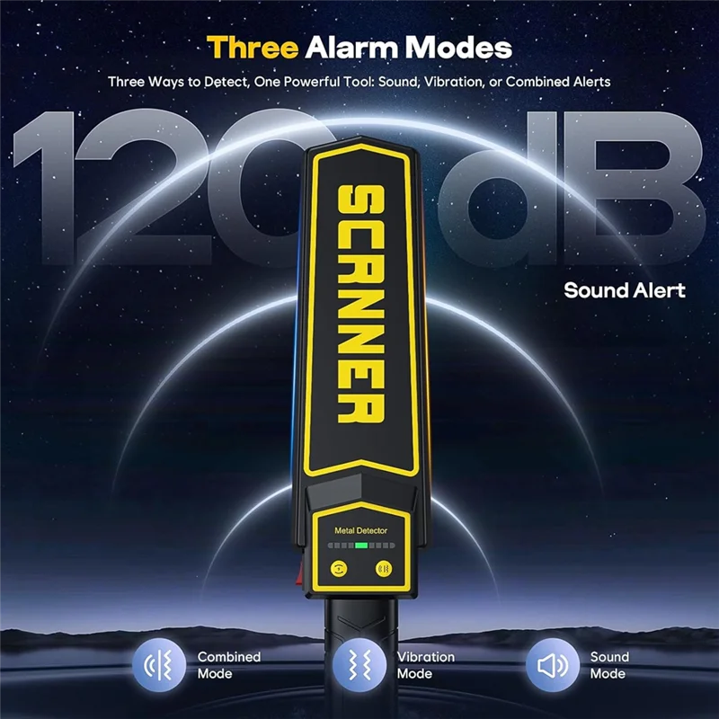 ABJN-高感度充電式ハンドヘルド金属探知機ワンドポータブルセキュリティファインダースキャナー