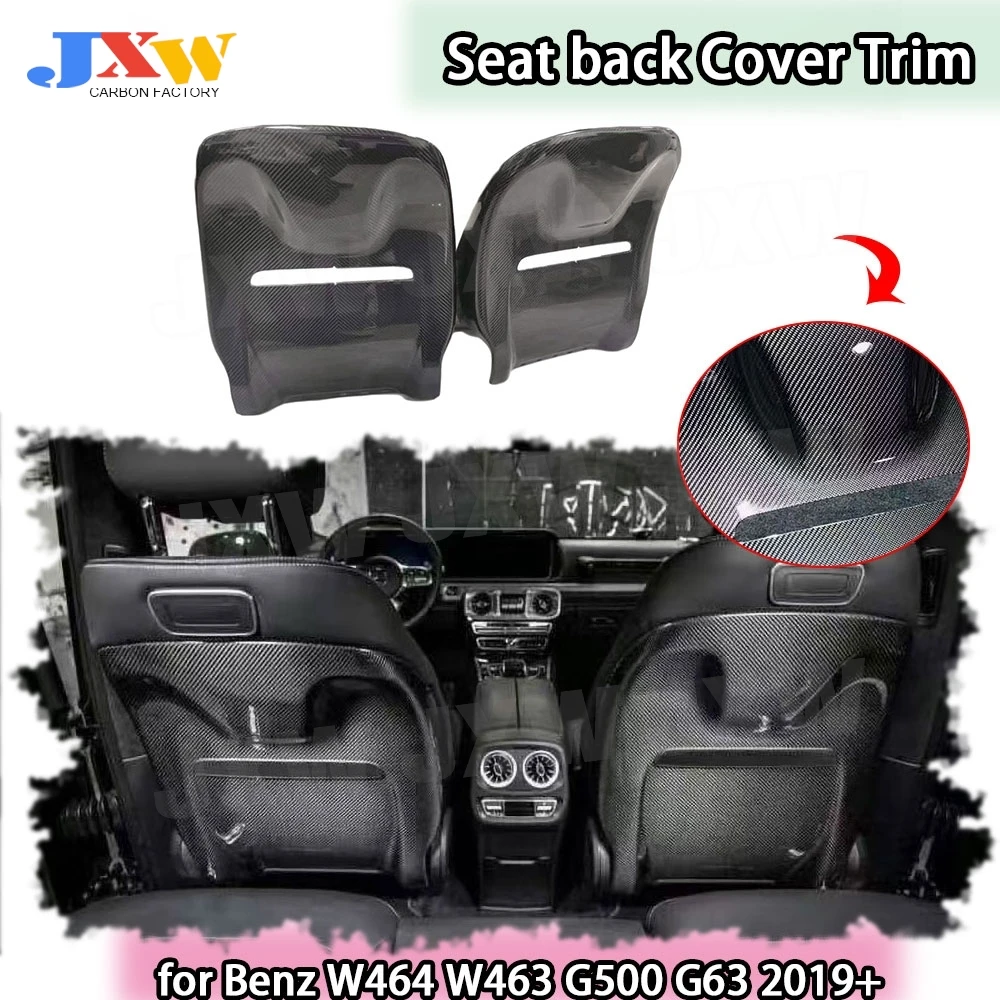

2PCS Carbon fiber for Benz W464 W463 G500 G63 2019+ Car Seat back Cover Trim Decoration FRP Seat backrest back panel protector