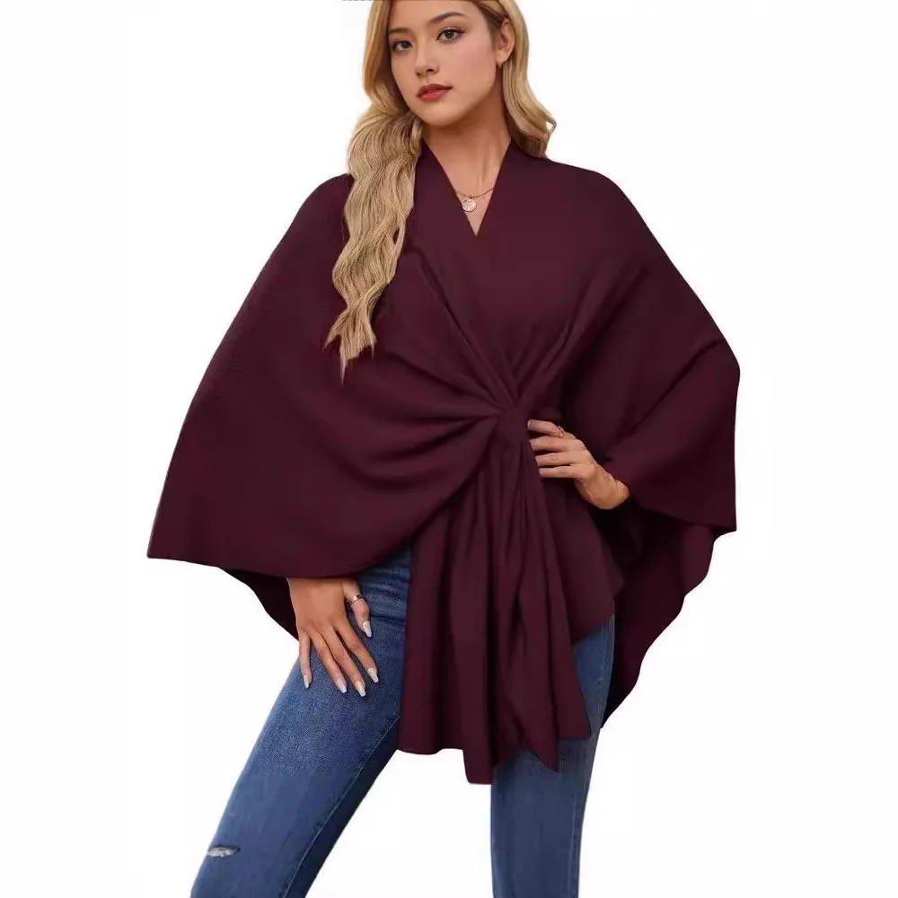 Nieuwe Herfst Winter Vrouw Losse Sjaal Cape Stijlvolle Jas Casaco Feminino Elegante Capes Pour Femmes Winter Poncho Capes Chales