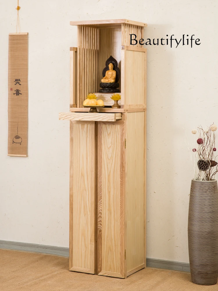 

Home Modern God of Wealth Solid Wood Guanyin God Table Buddha Shrine New Chinese Style Stand Cabinet Buddha Table
