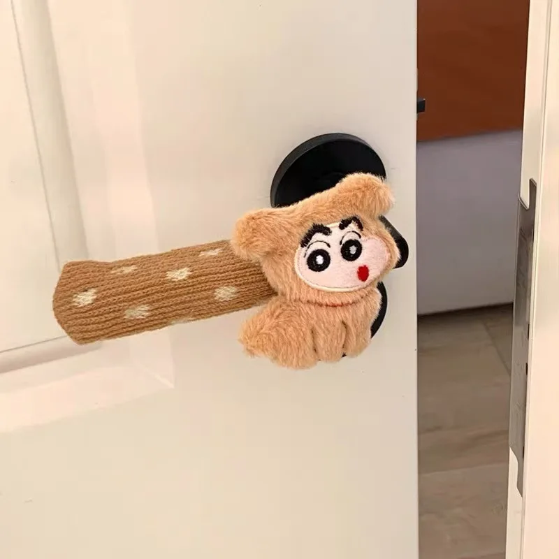 Crayon Shin-Chan Cartoon Knitted Door Handle Protective Cover Room Universal Anti Collision Collision Prevention Home Furnishing