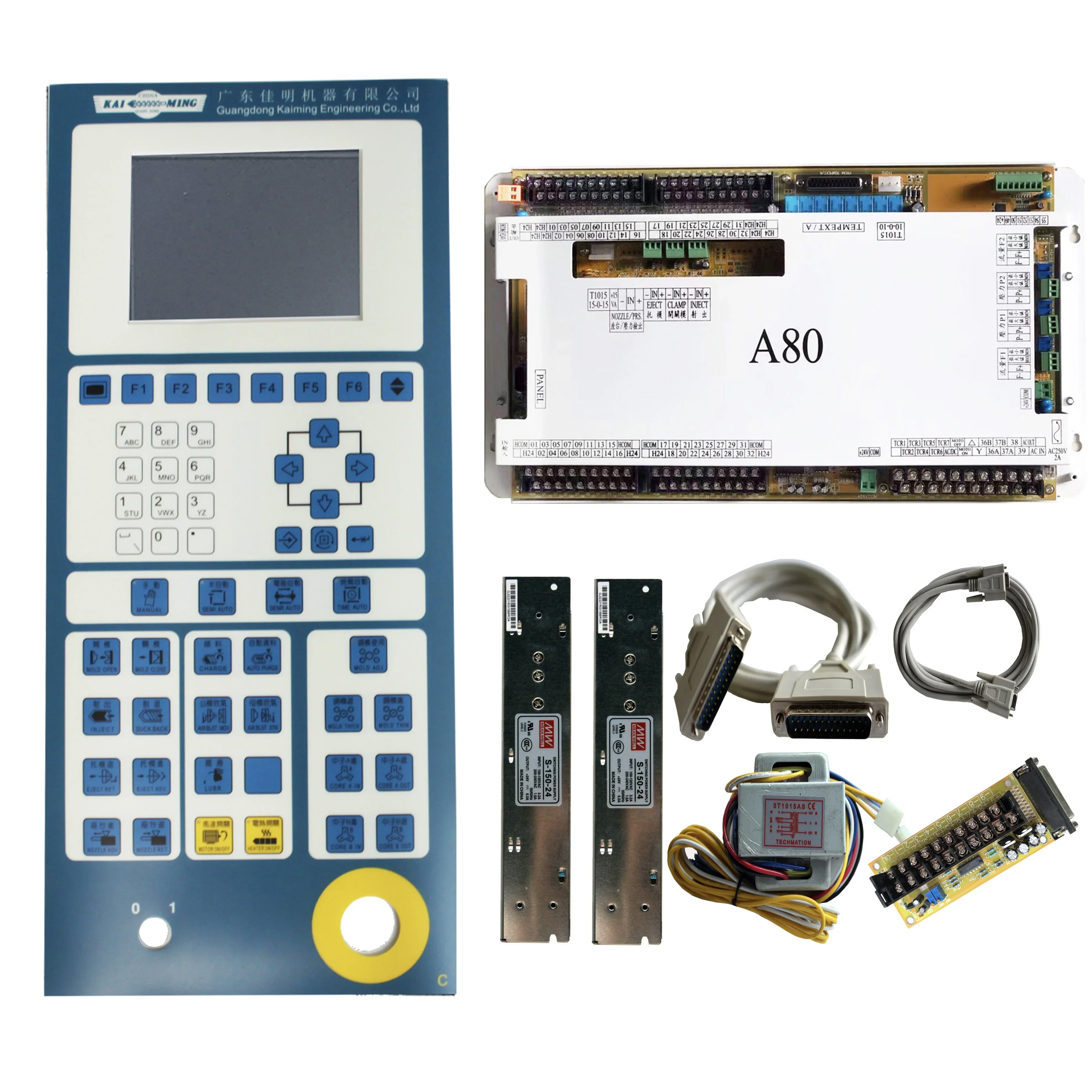 2026/Techmation A80 control system with Single  LCD,Techmation PLC A80 with color display