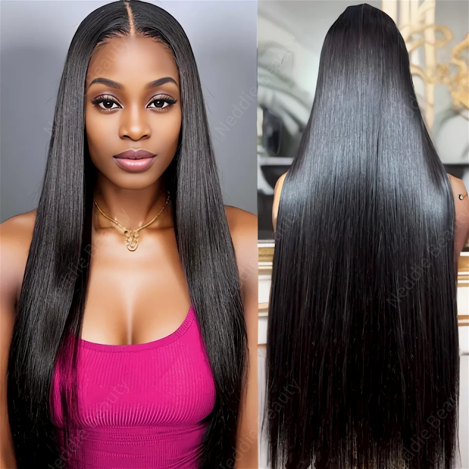 

HD Lace Front Human Hair Wigs Glueless Straight Closure Frontal Lace Hair Wigs 100% Natural Human Wigs 40 inch For Women Choice