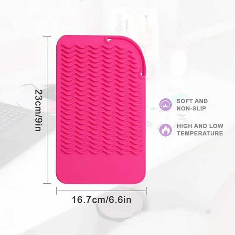 New Multifunctional Silicone Heat Resistant Pad Insulation Mat For Hair Straightener Curling Stick Curler Flat Irons