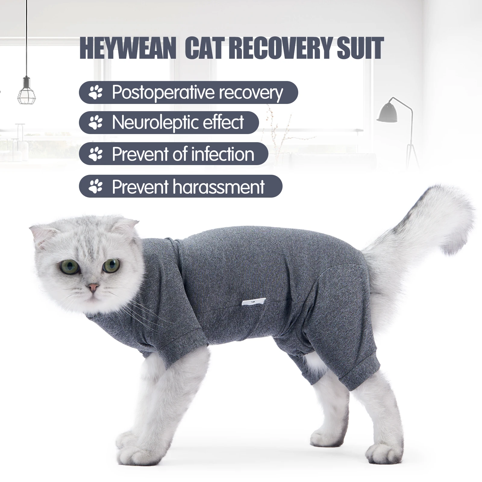 

Pet Postoperative Clothes Cat Weaning Cotton Clothes Cat Surgery Recovery Suit Winter Warm Anti-licking Surgery After Recovery