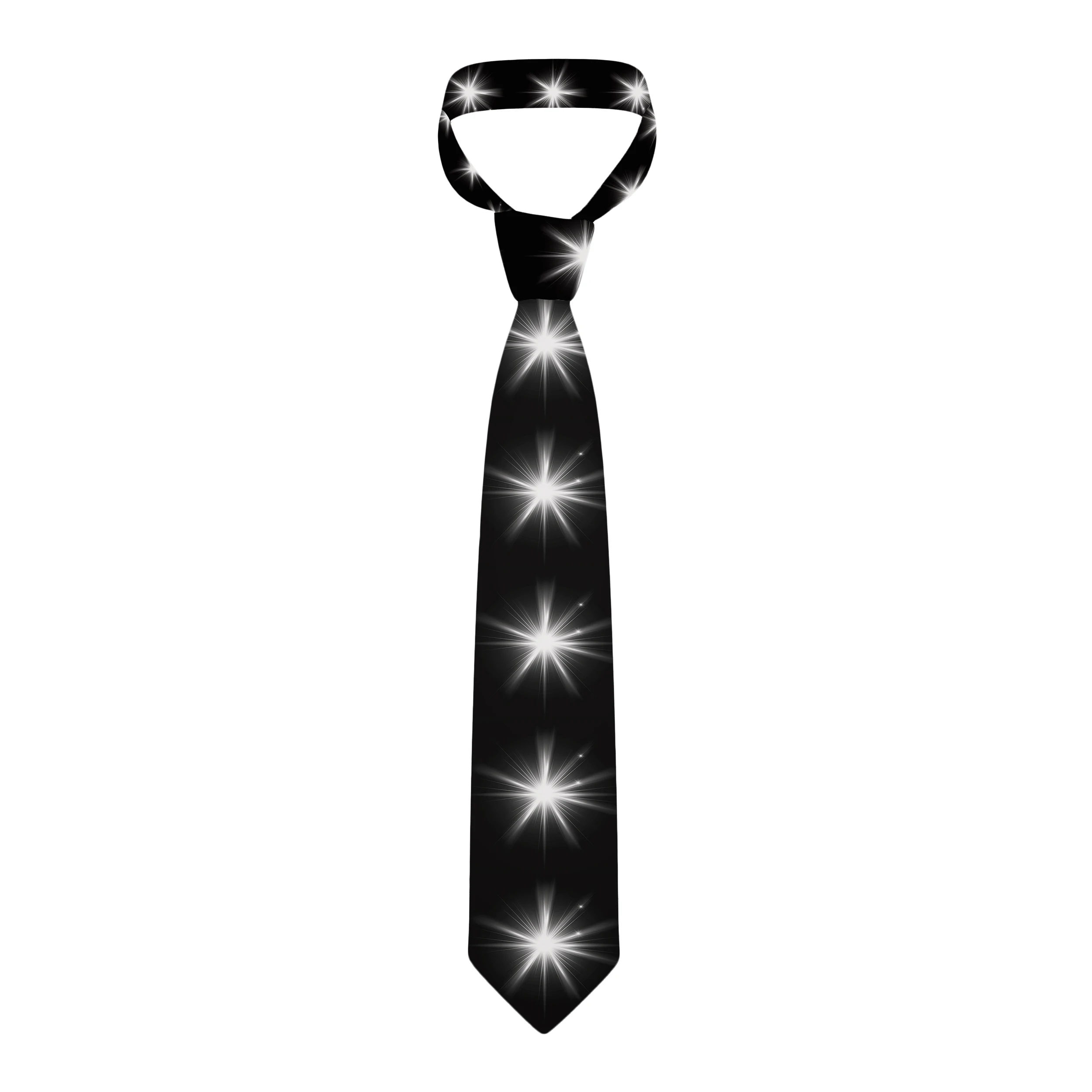 Wonderful light source printed tie fashion casual 8cm novelty tie men's unique accessories wedding party business gifts