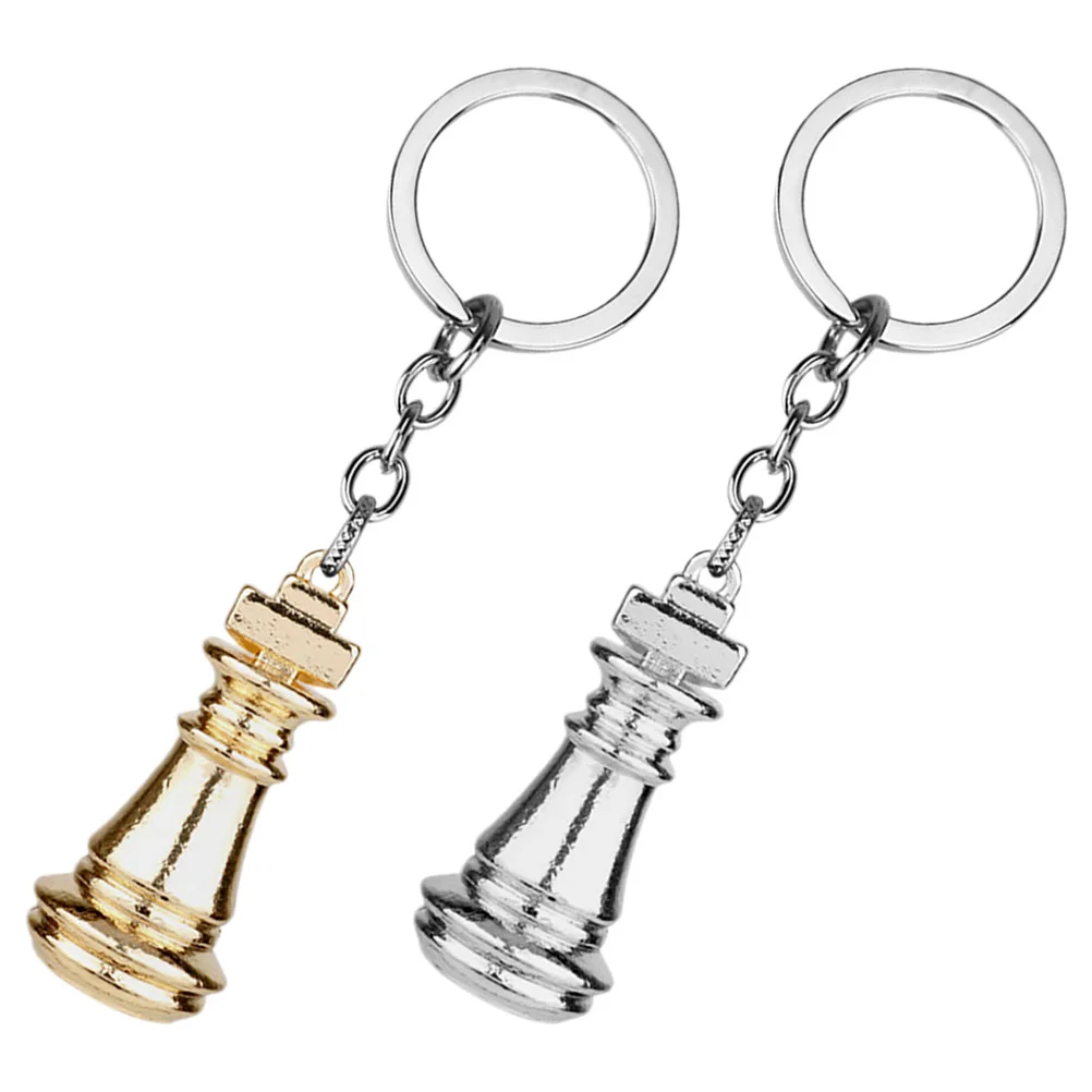 2 PCS Chess Keychain Chains Men Car Cute for Women Keys Keyring Accessories Small