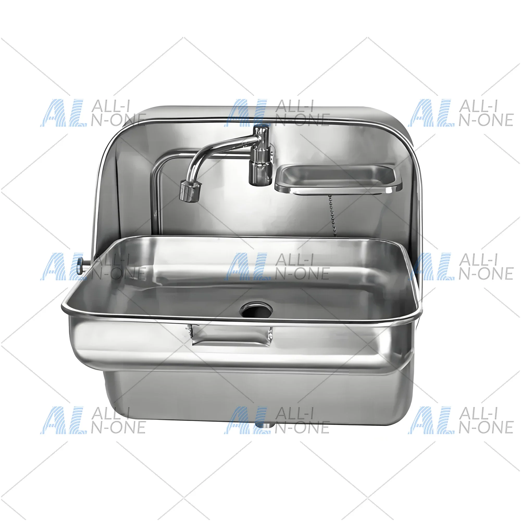 Hand Basin Sink Stainless Steel Folding Sink Combined with Tap for RV Caravan Campervan Yacht Marine Bathroom Washbasin Sink