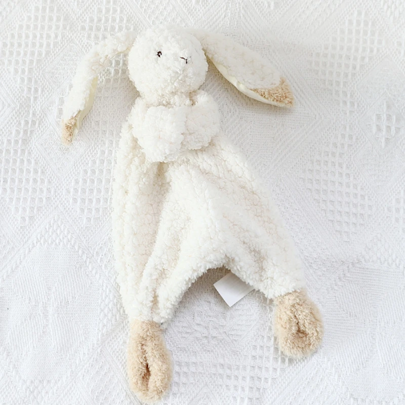 11'' Baby Sleeping for Doll Plush Figure Rabbit for Creative Hand Sewing Soft Puppet for Doll Infant Girlfriend Newborn