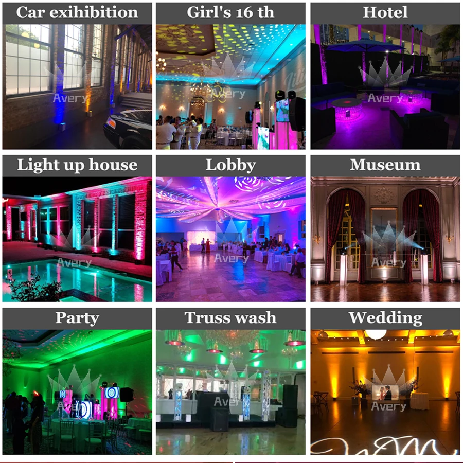 Imagem -04 - Pilhas Wedding Uplight a Pilhas Rgbwauv Led sem Fios Dmx Wi-fi Controlo Remoto Par Sound Party Festa 6x18w 1pc Bag a