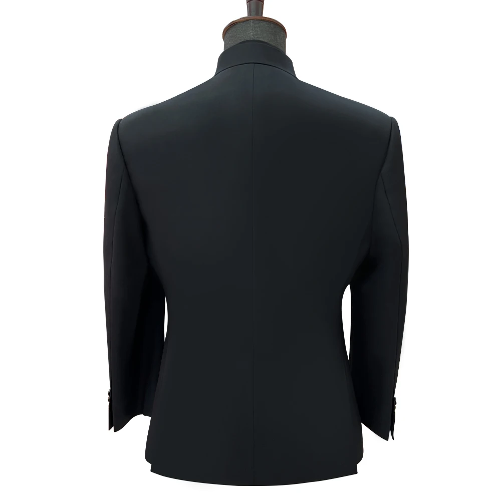 Fashion Custom Slim Fit Men's Commuting Black Office Business Suit