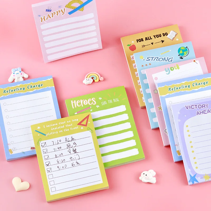 Cross-border Creative List Sticky Notes, Cute Girly Heart Note Pads, Creative Cartoons That Can Be Peeled and Pasted Memo Pad