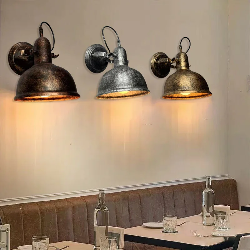 Retro Industrial Style Iron Outdoor Wall Lamp Restaurant Bedroom Hallway Bar Wall Decoration Lighting Project Shop Wall Light