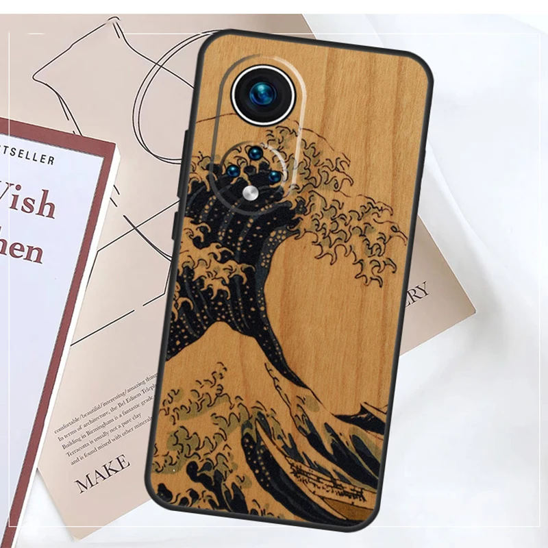 Wolf Bike Butterfly Wood For Honor 90 Lite 50 70 Magic 6 5 Pro Case For Honor X9b X8b X7a X6a X9 X7 X8 X8a X9a Cover