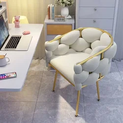 Princess Chair Home Bedroom Girl Heart Dressing Stool Nail Shop Makeup Backrest Chair Living Room Chairs Furniture Armchair iron