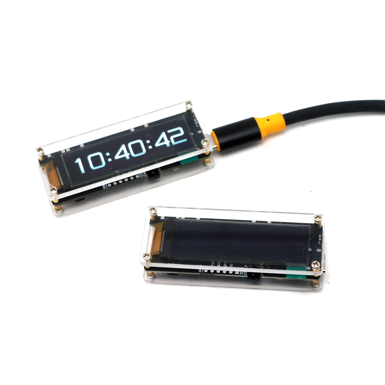 2.08 بوصة OLED الموسيقى الطيف واي فاي ساعة عرض TMIE مؤشر مستوى الصوت إيقاع محلل VU متر تيار مستمر 5 فولت-12 فولت سيارة مكبر للصوت