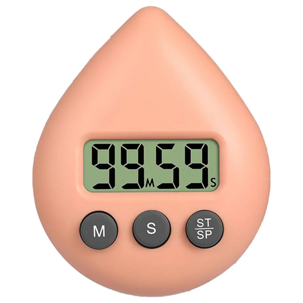 Digital Kitchen Timer Water Drop Electronic Alarm Clock Three Color Waterproof Energy Saver Digital Timer For Shower Study Cook