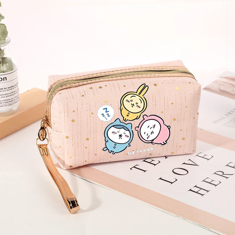 Bild 5: Neue Chiikawas Damen-Kosmetiktasche, niedliche Cartoon-Toilettentaschen, weibliche Kawaii-Reise-Aufbewahrungstasche, Mädchen-Reißverschluss-Waschtasche, Geschenk
