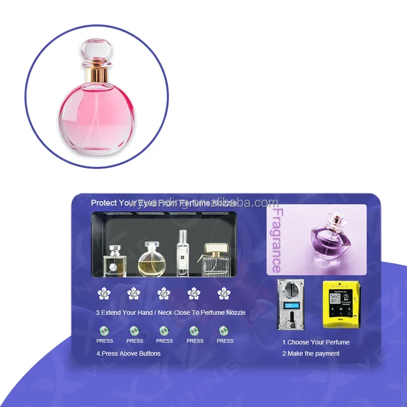 FOODLINE Customized Credit Card PaymentPerfume Fragrance Spray Vending Machine Automatic Spraying Perfume Vending Machine