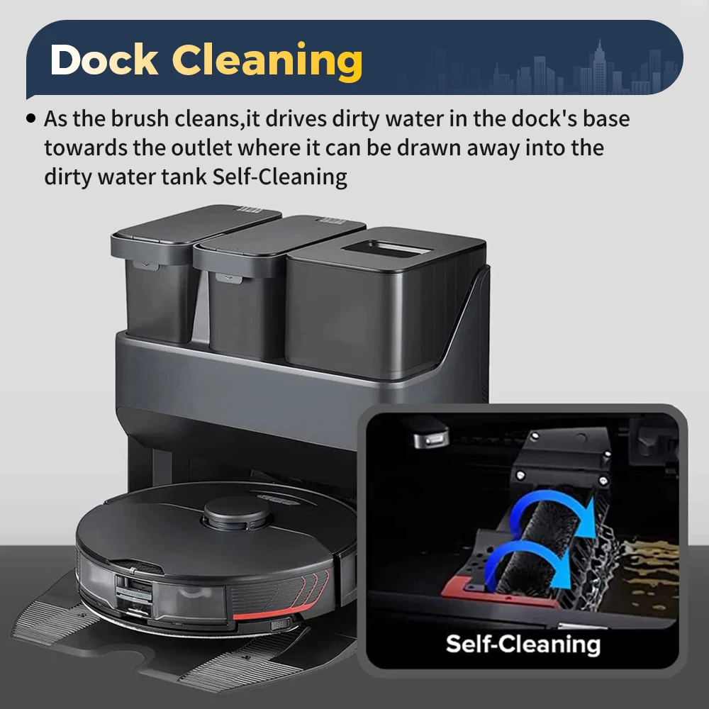 Sikat Bergulir Pembersih untuk Roborock G20/G10/G10S/G10S Pro/S7/S7 Pro Ultra ​ ​ ​ ​ ​ ​ /S8 S8 Pro Sikat Pembersih Berkecepatan Ultra Tinggi