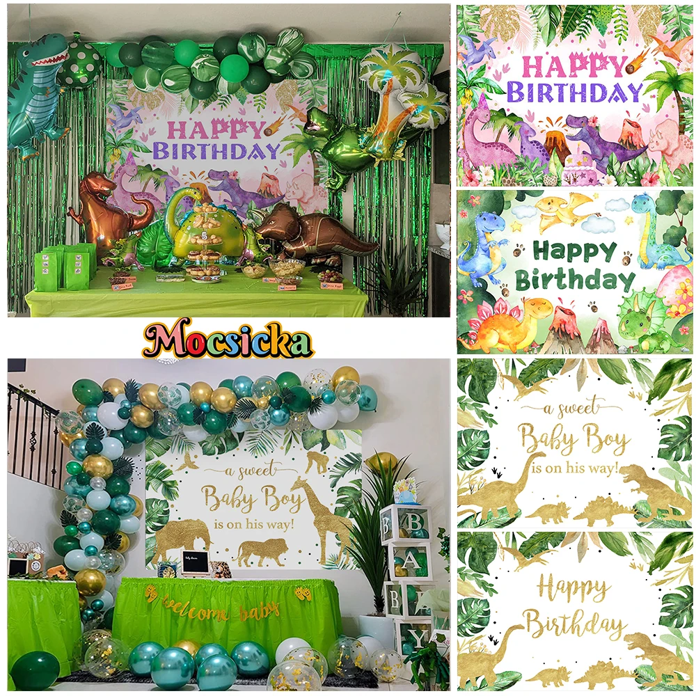 

Birthday Photo Backdrop Poster Cartoon Forest Safari Decorations Curtain Baby Shower Party Custom Banner Photography Background