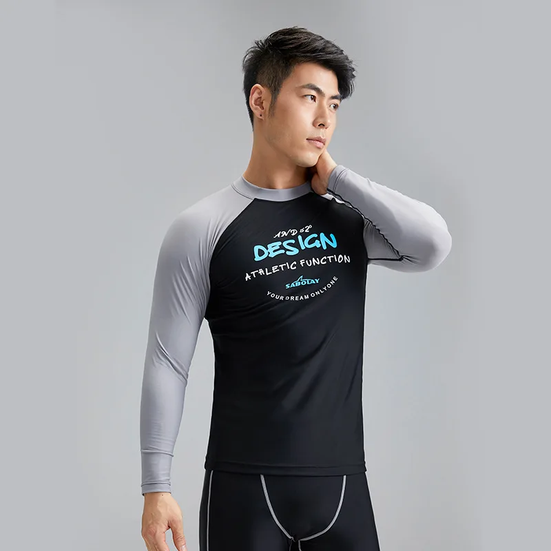 Lycra Quick Dry Swimwear Men,Super Elastic, Long Sleeve,Surfing Diving, Sunscreen T-shirt,UV,Swim Shirt,Protect T-Shirt