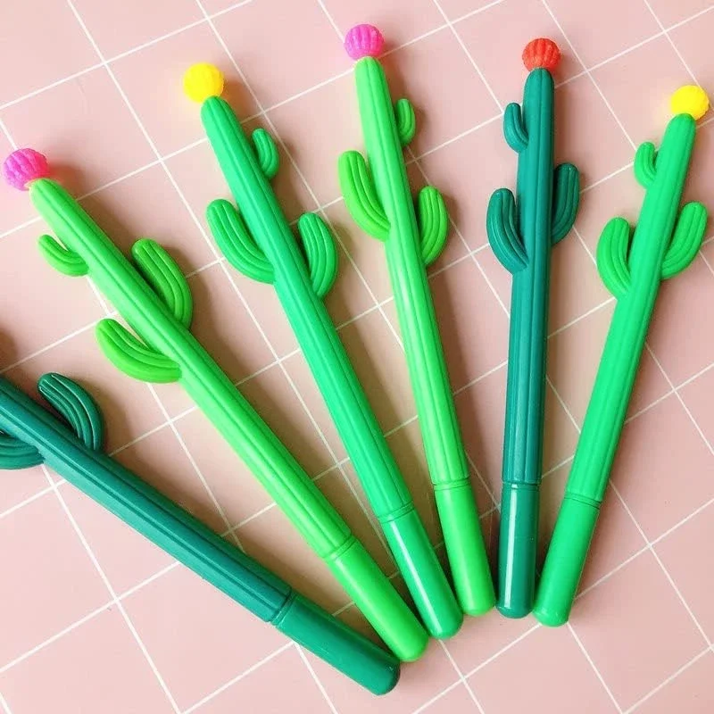 24Pcs Wholesale cactus styling gender-neutral pen school novelty writing stationery home office school supplies