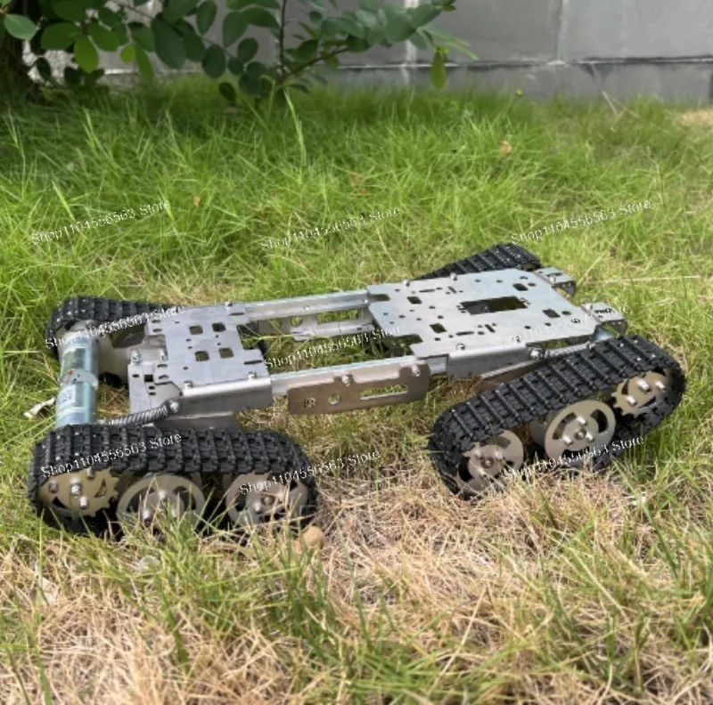 

Shock Absorption Robot Tank Car Chassis, Caterpillar Crawler with DC Motor, DIY STEM Toy Parts for Overcoming Obstacles